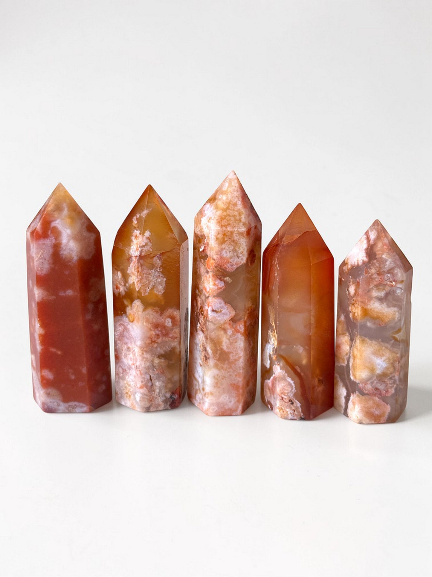 Carnelian Flower Agate Tower