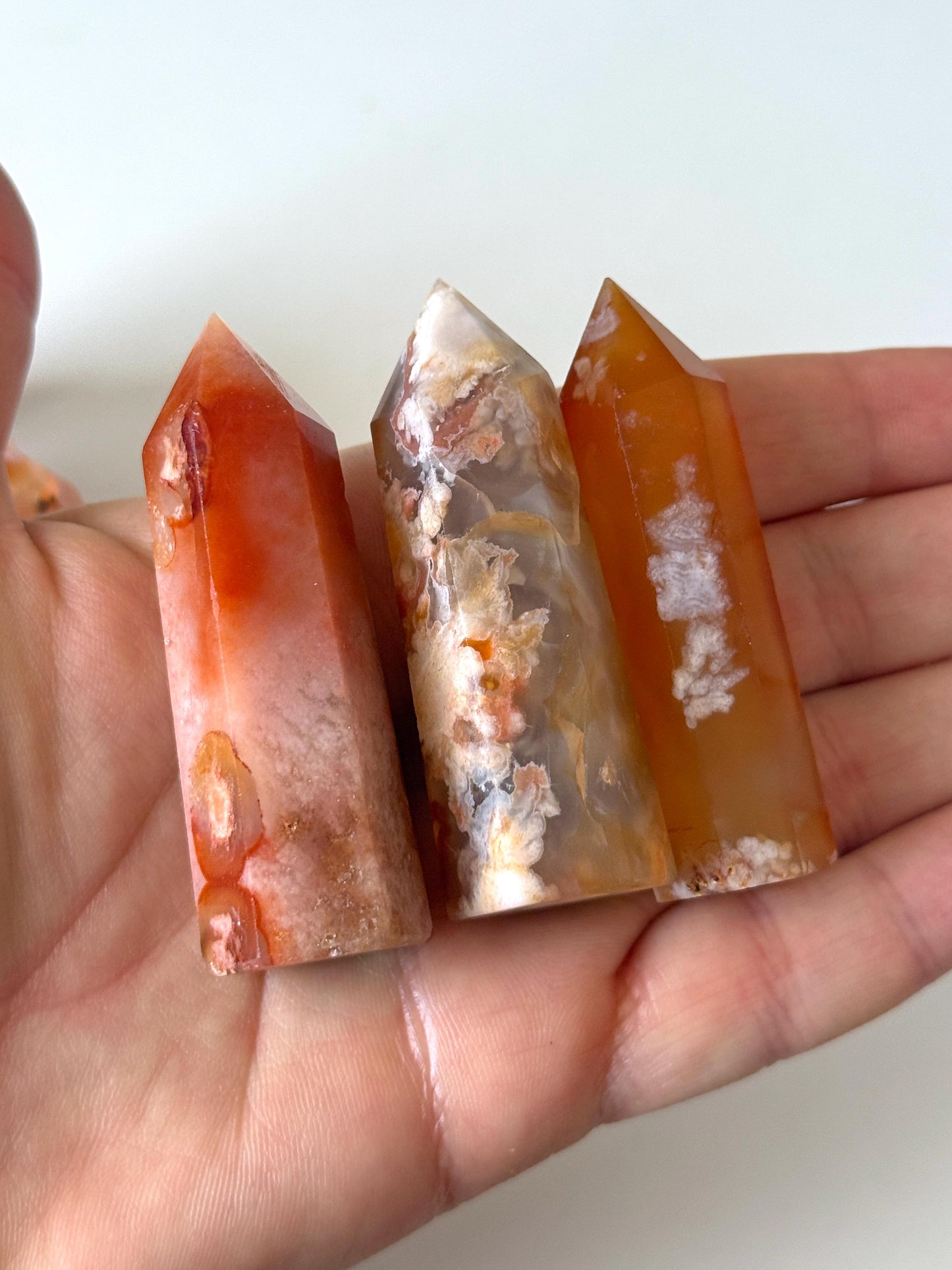 Carnelian Flower Agate Tower
