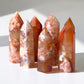 Carnelian Flower Agate Tower