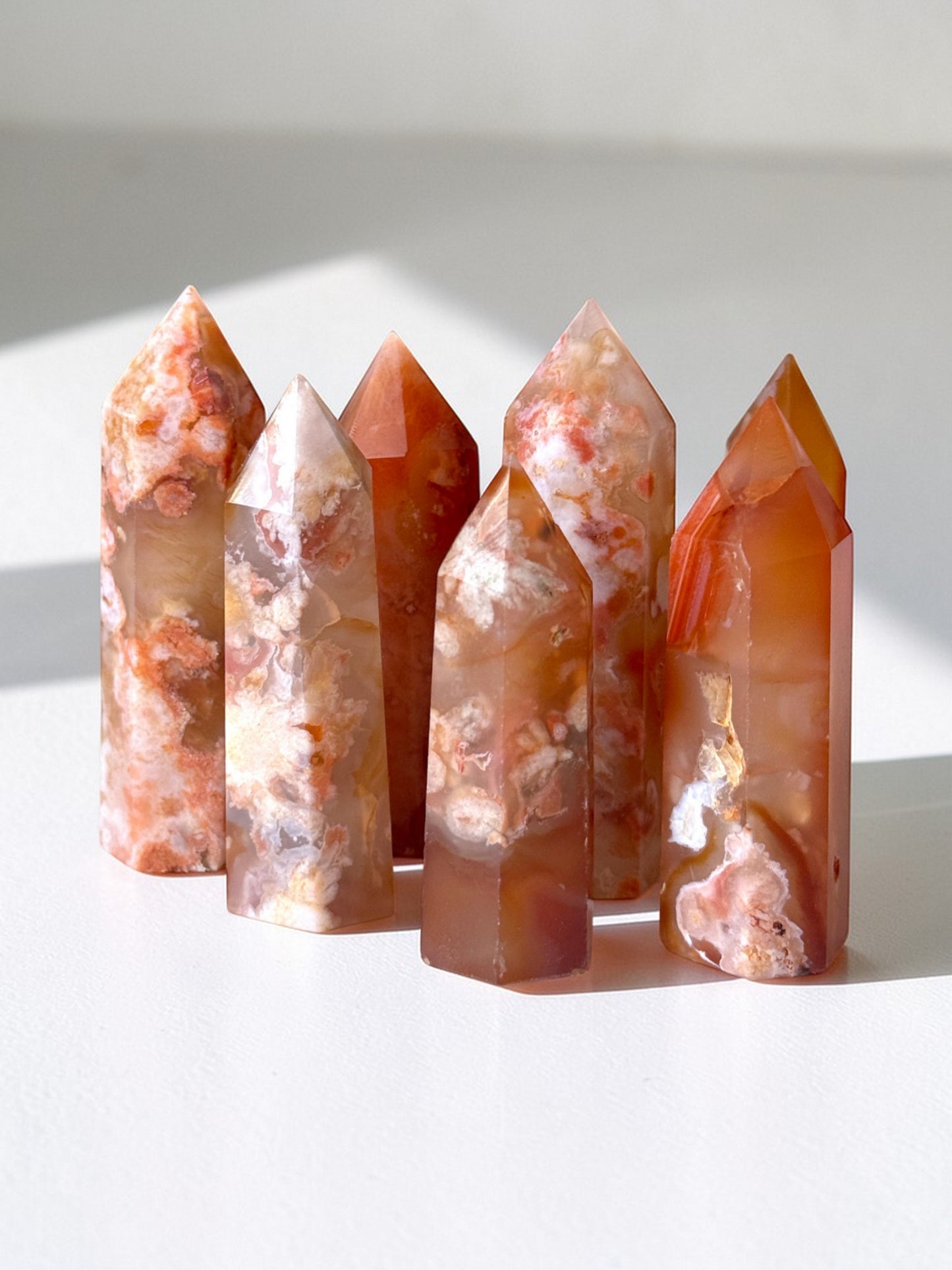 Carnelian Flower Agate Tower