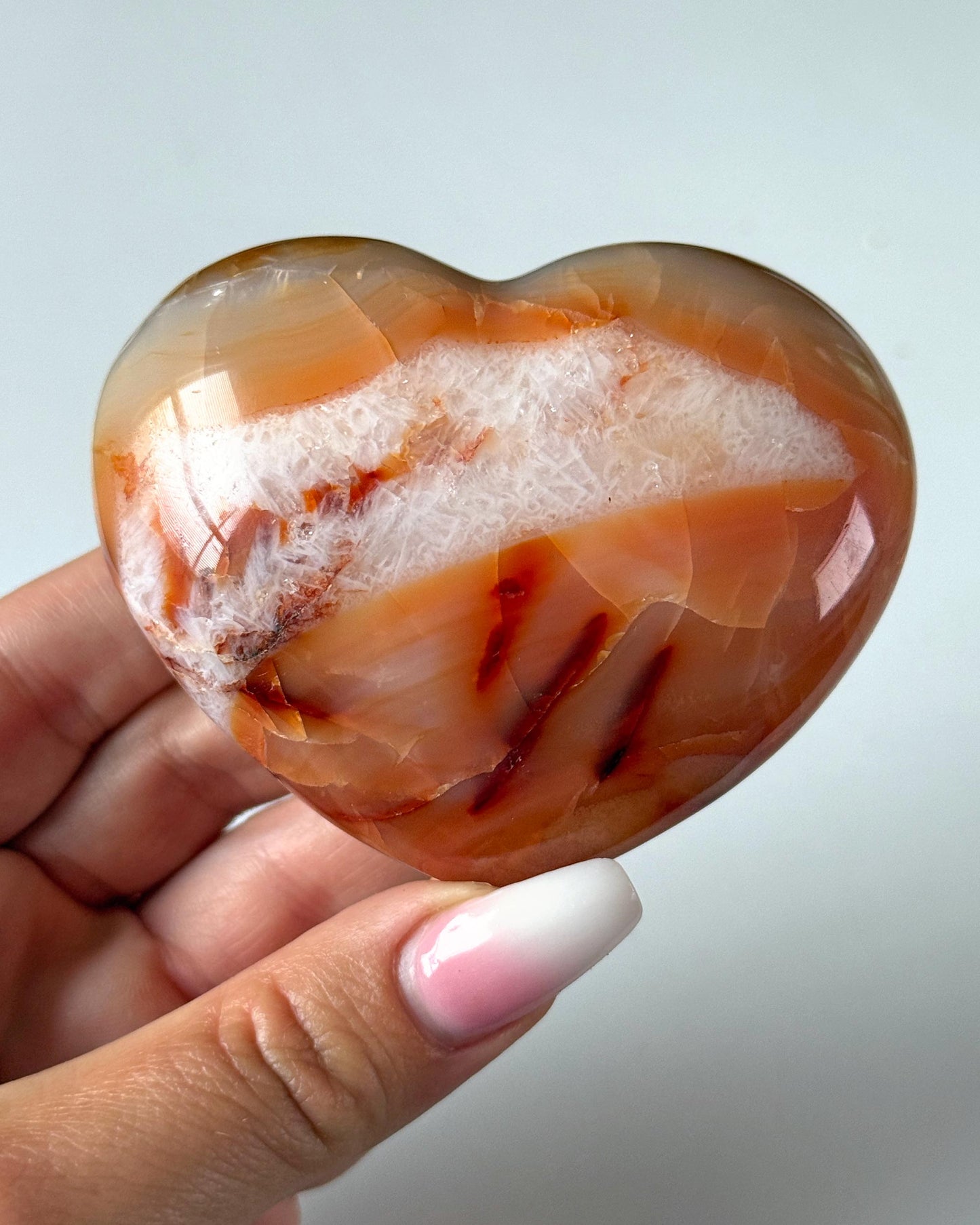 Carnelian Heart on Stand
