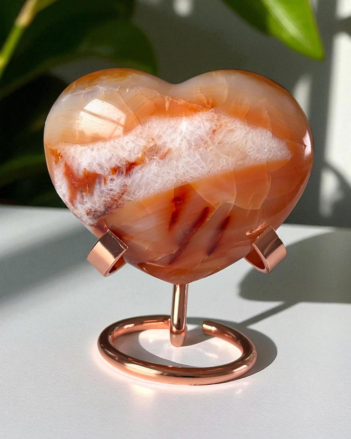 Carnelian Heart on Stand