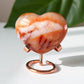 Carnelian Heart on Stand