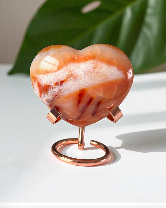 Carnelian Heart on Stand