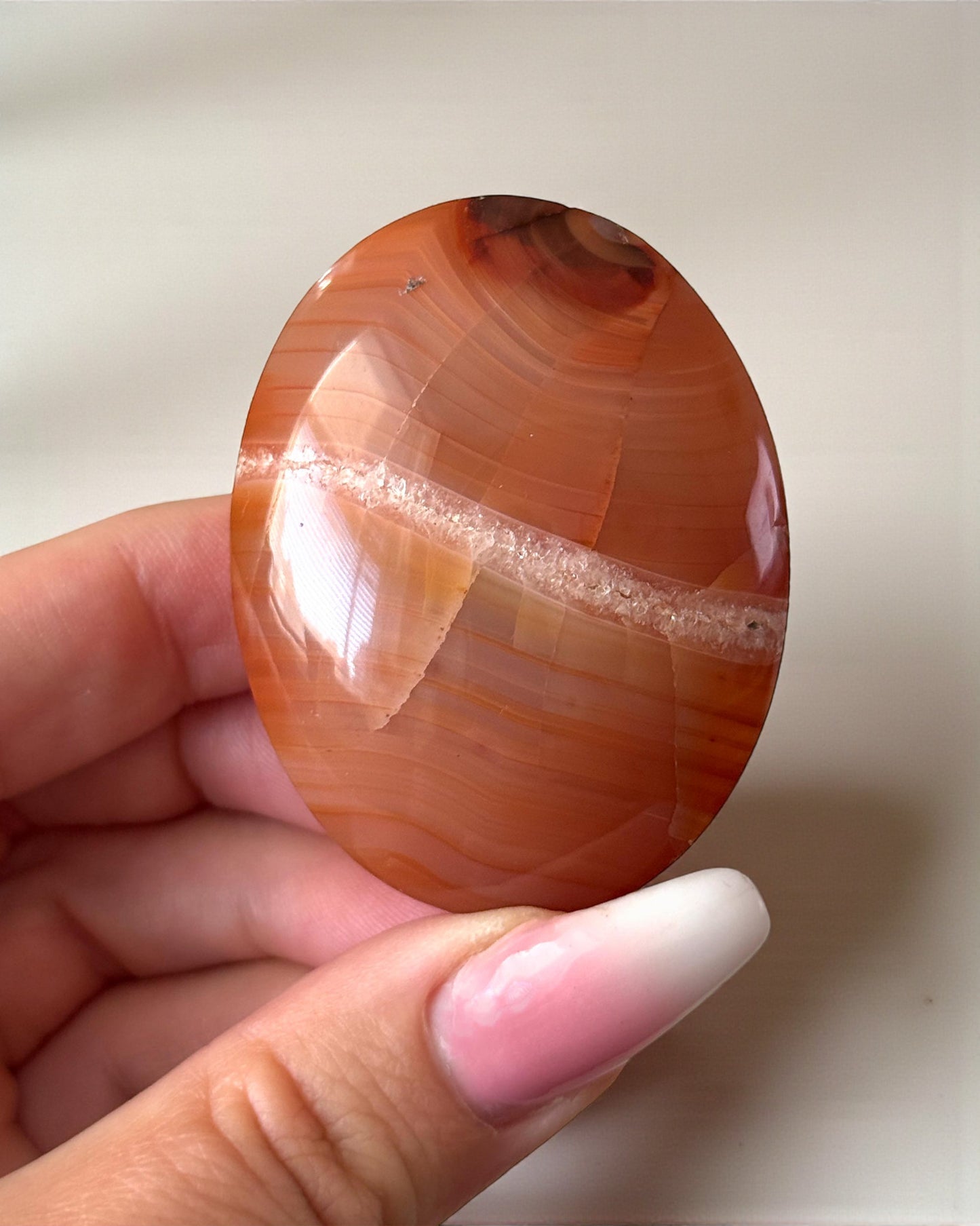 Indonesian Carnelian Palm Stone