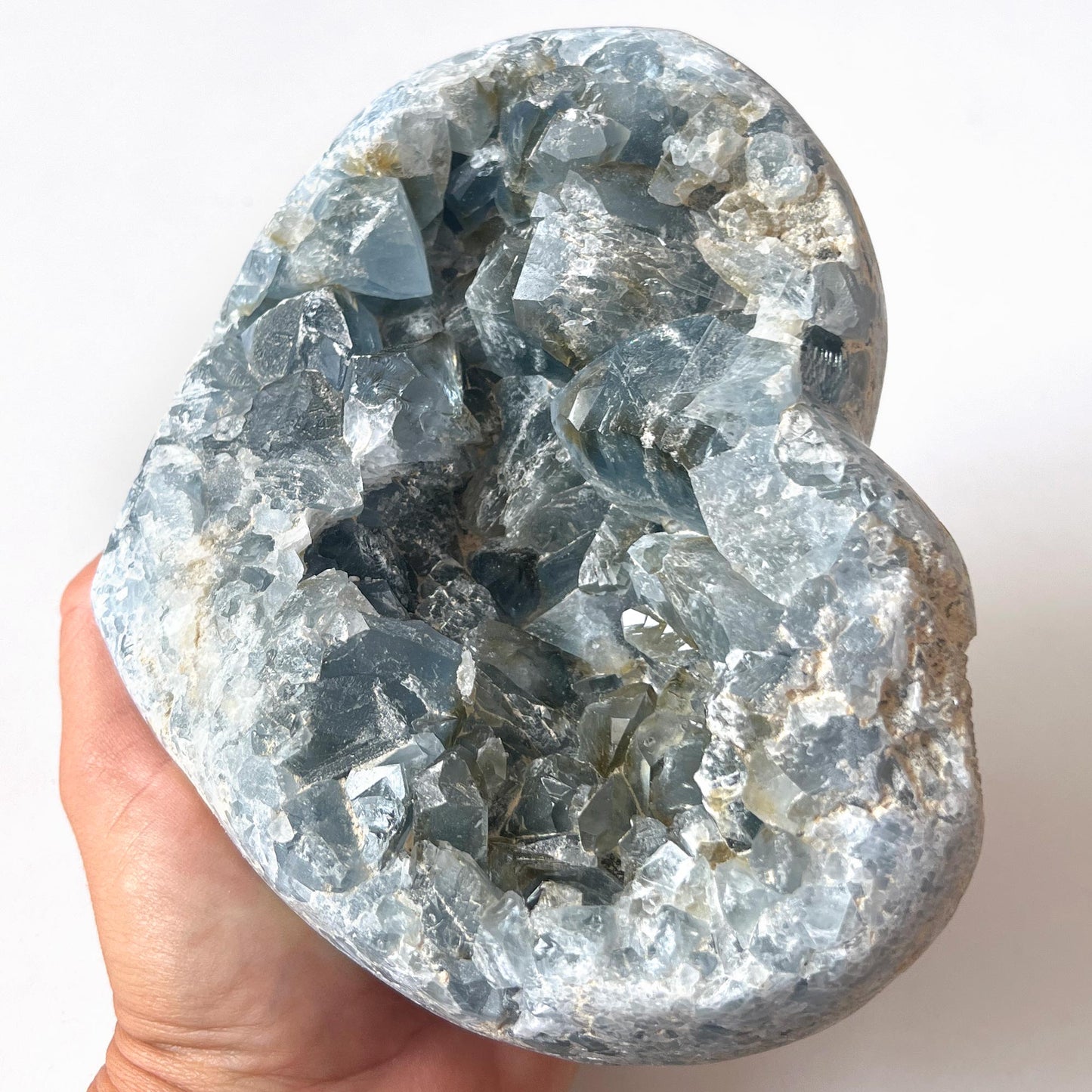 6.7lb Celestite Heart Raw Geode