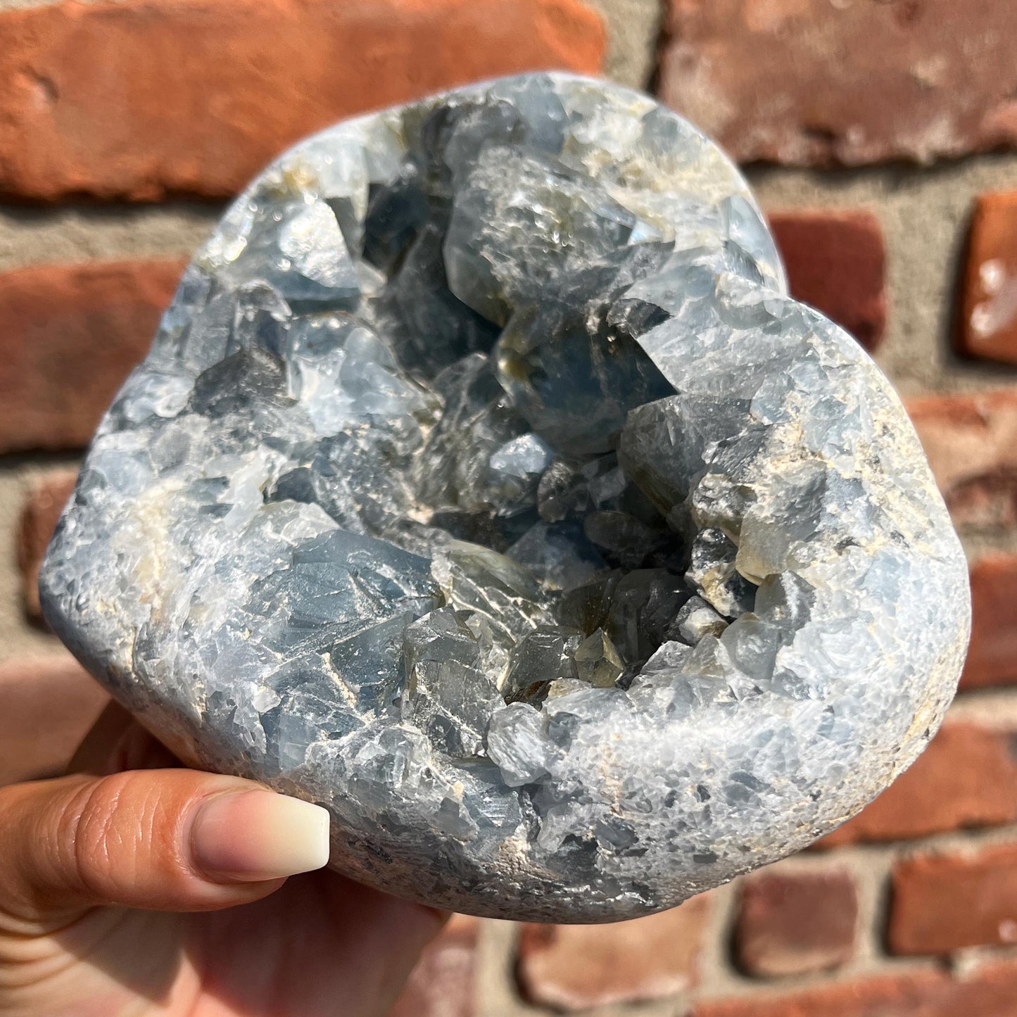 6.7lb Celestite Heart Raw Geode