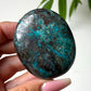 Chrysocolla with Hematite Palm Stone
