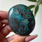 Chrysocolla with Hematite Palm Stone