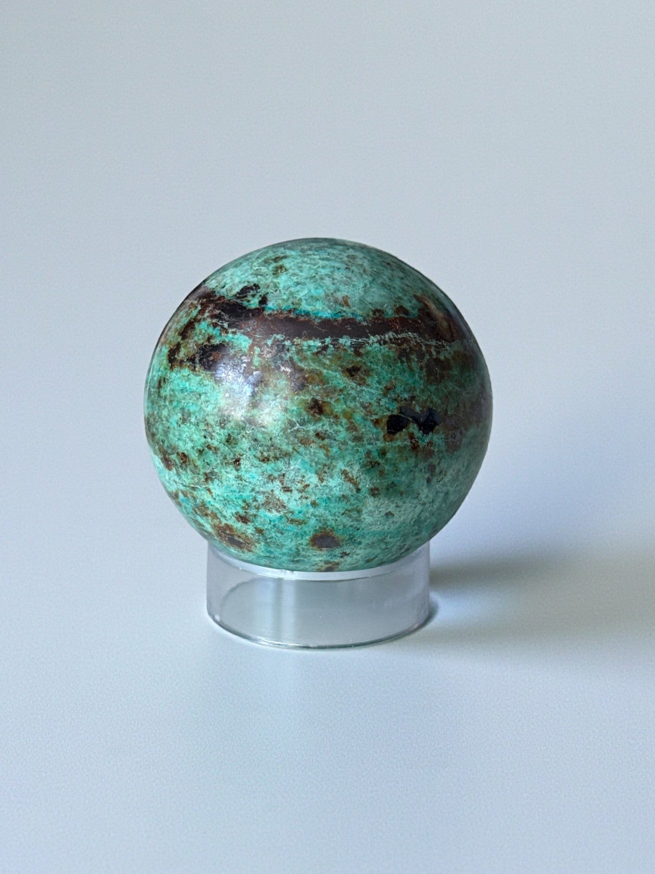 Chrysocolla with Hematite Sphere 47mm