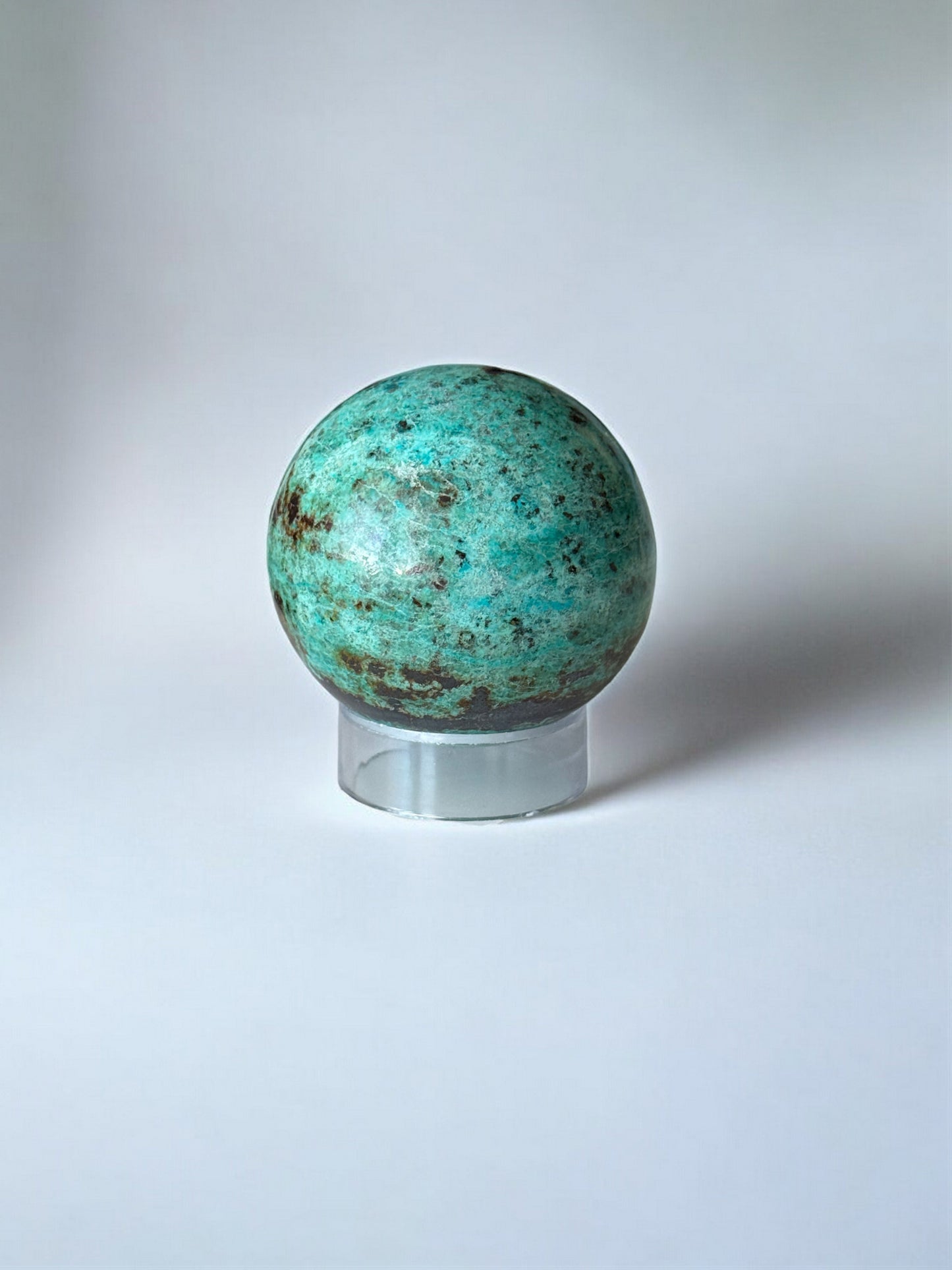 Chrysocolla with Hematite Sphere 47mm