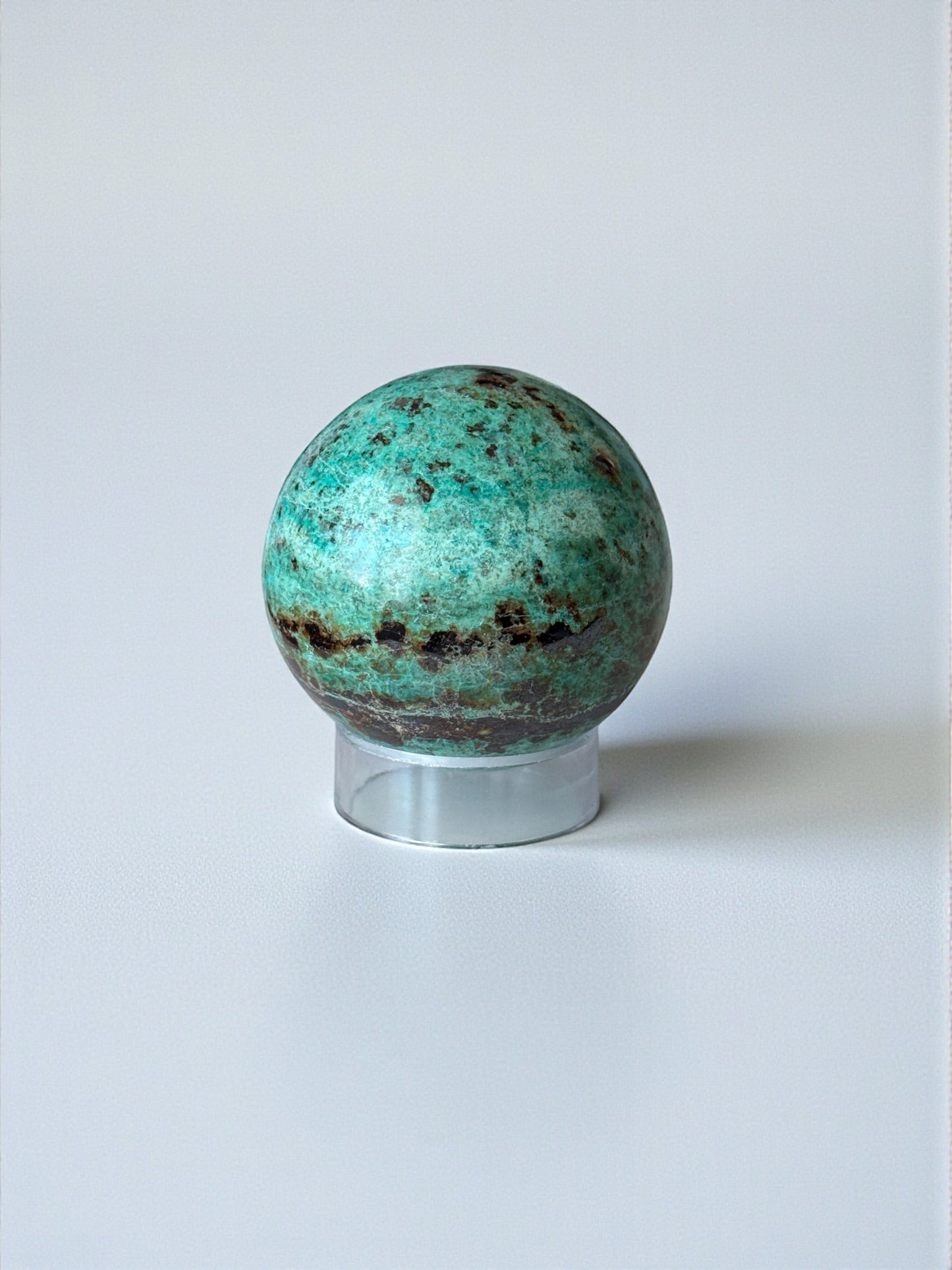 Chrysocolla with Hematite Sphere 47mm