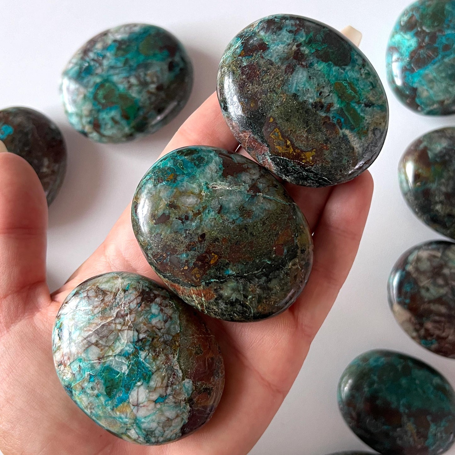 Chrysocolla Palm Stone