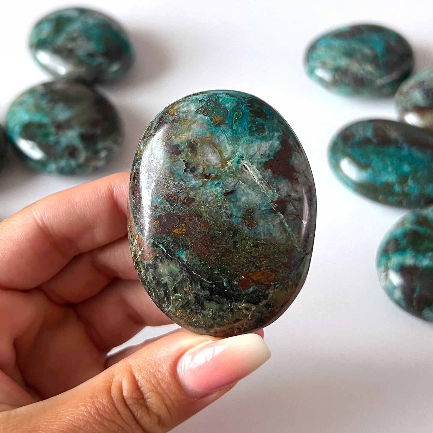 Chrysocolla Palm Stone