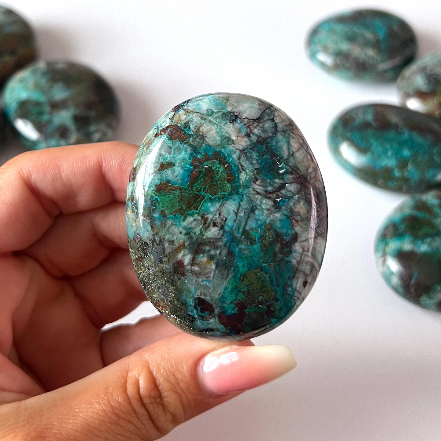 Chrysocolla Palm Stone