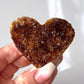 Citrine Druzy Heart