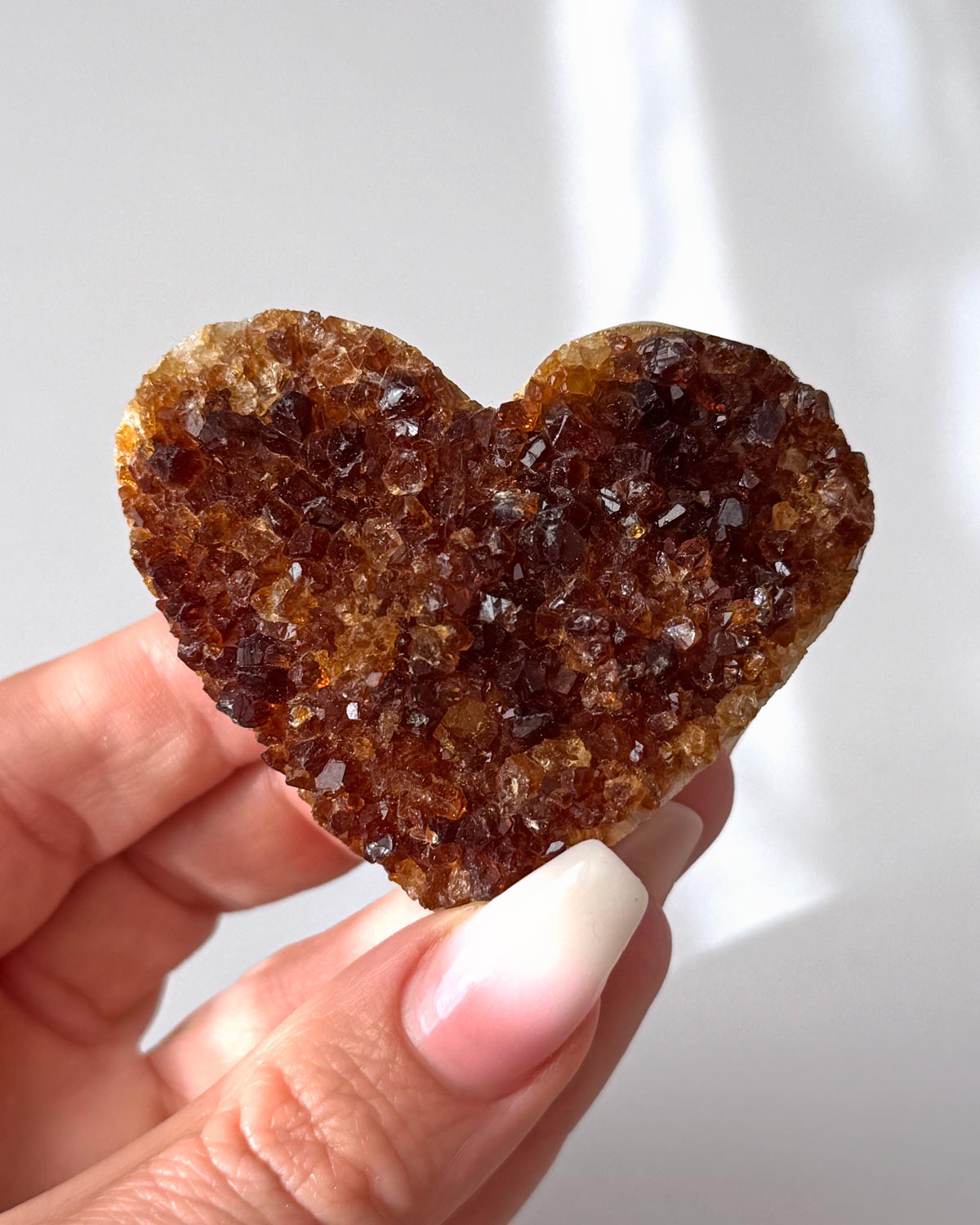 Citrine Druzy Heart
