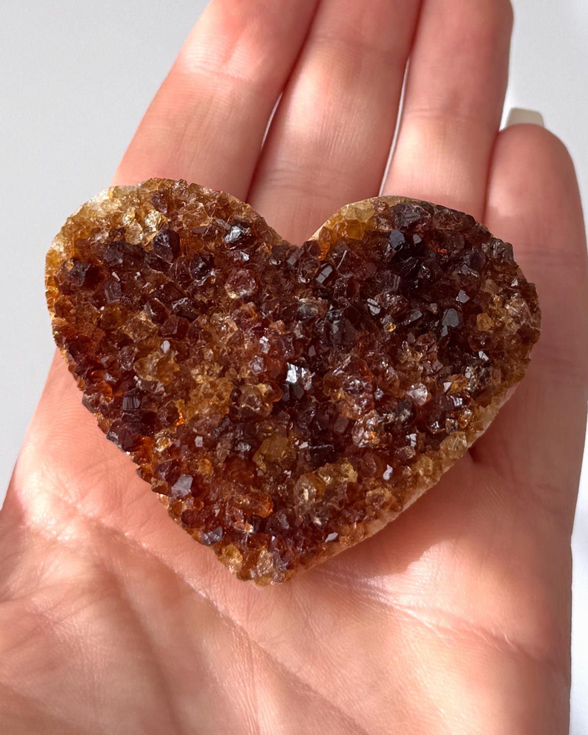 Citrine Druzy Heart
