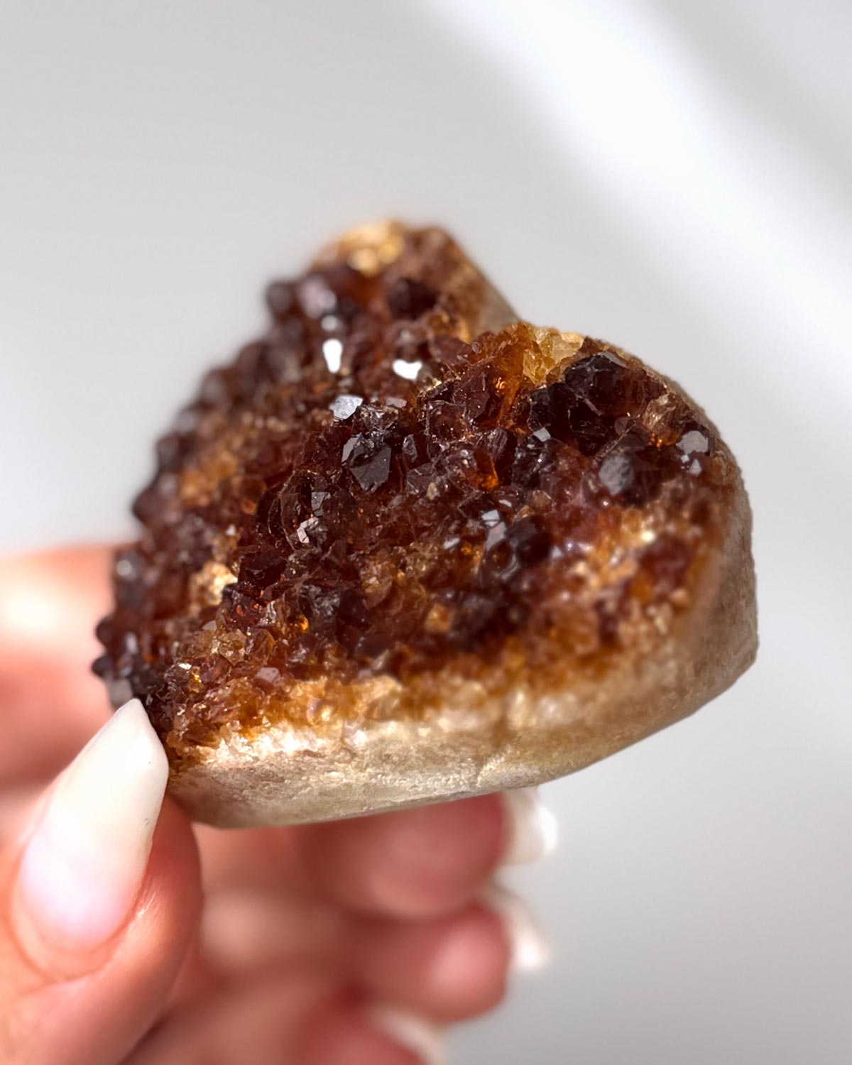 Citrine Druzy Heart