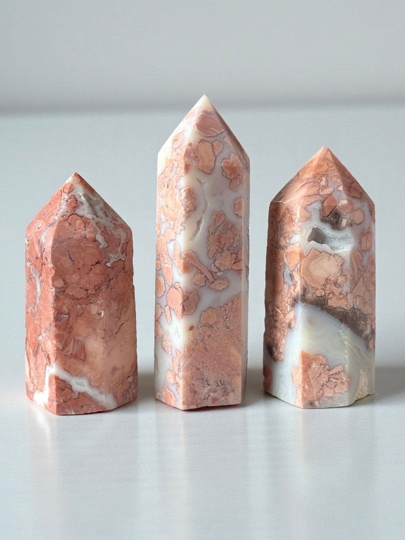 Pink Cotton Candy Agate Tower