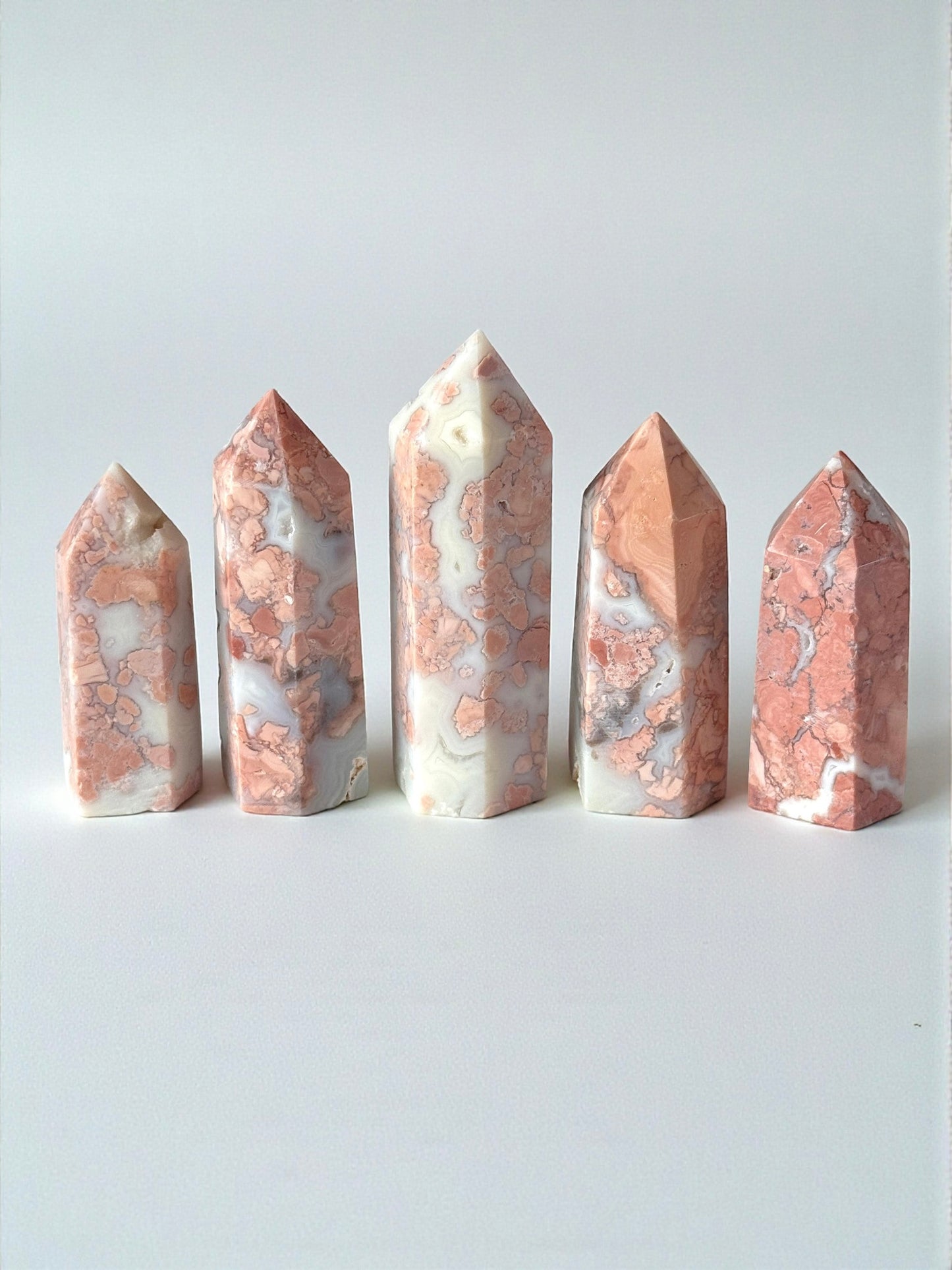 Pink Cotton Candy Agate Tower