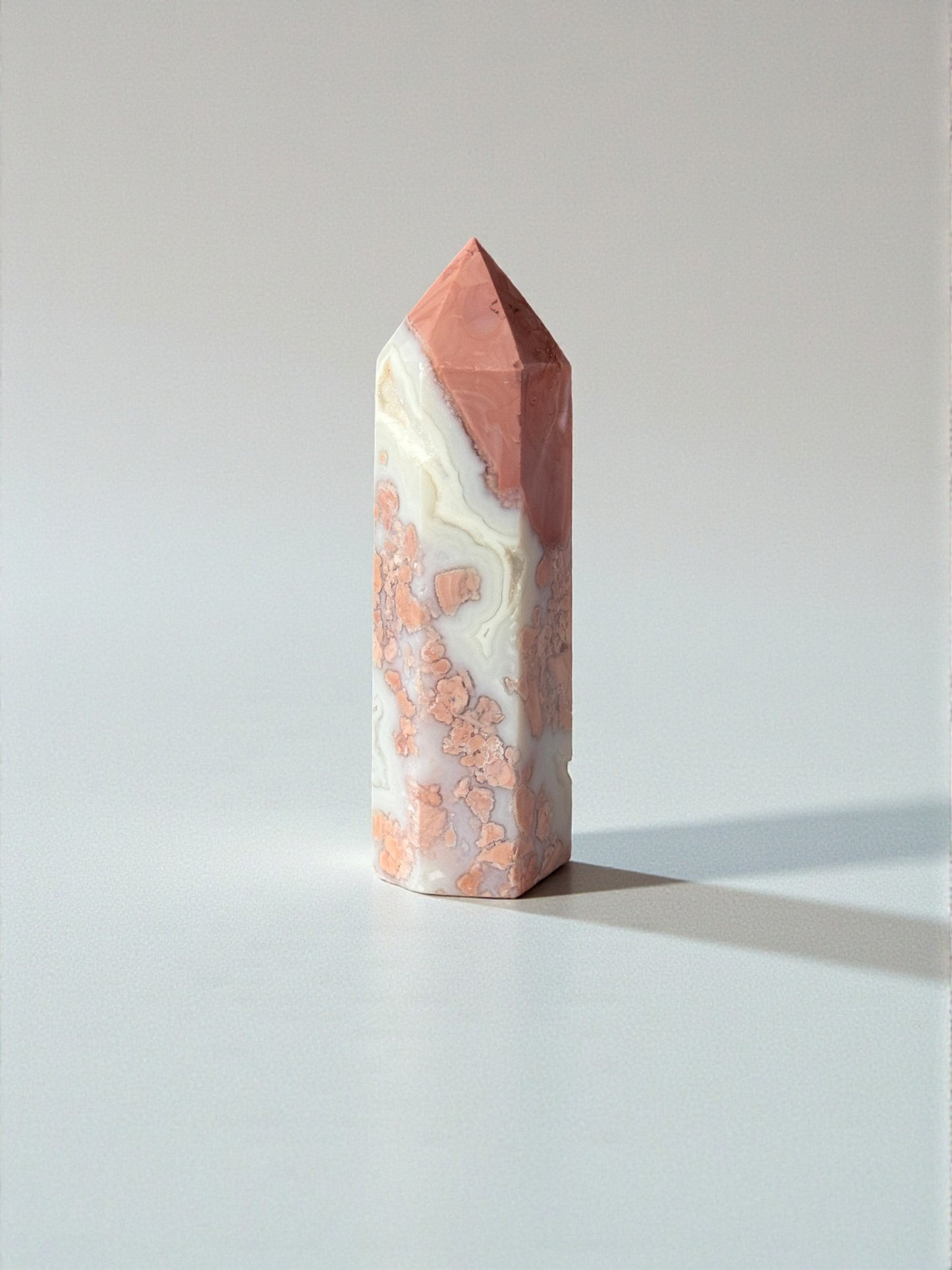 Pink Cotton Candy Agate Tower