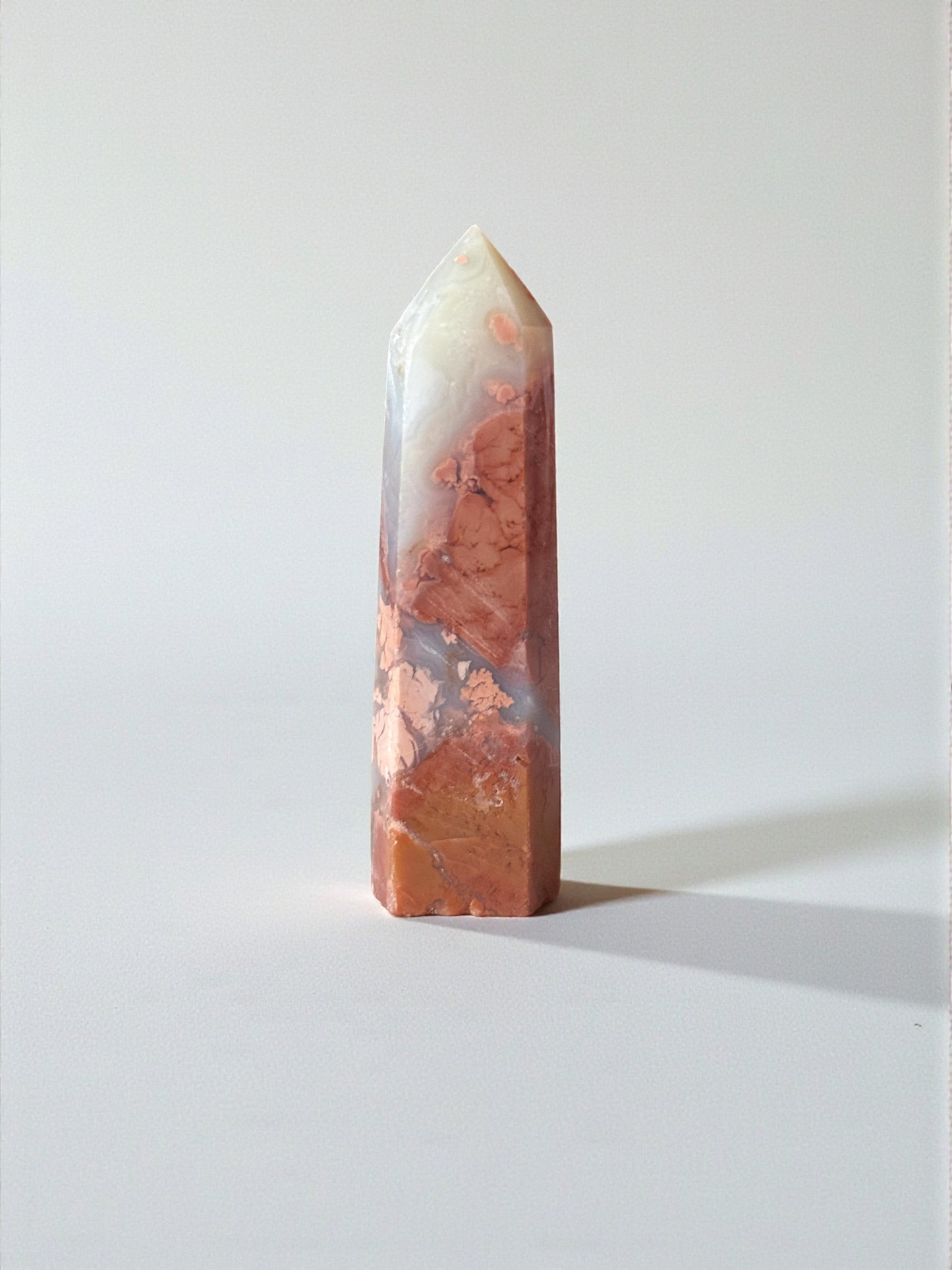 Pink Cotton Candy Agate Tower
