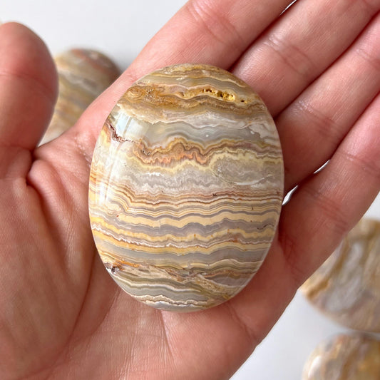 Crazy Lace Agate Palm Stone