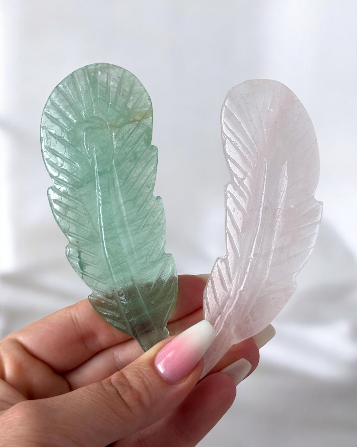 Crystal Feather Carving