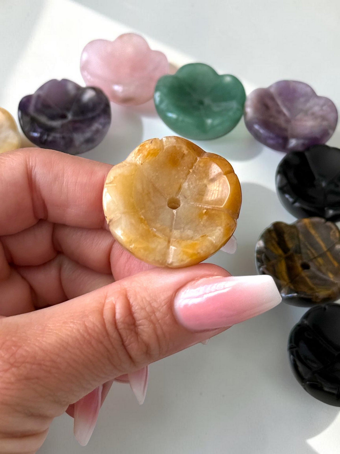 Crystal Flower Incense Holder