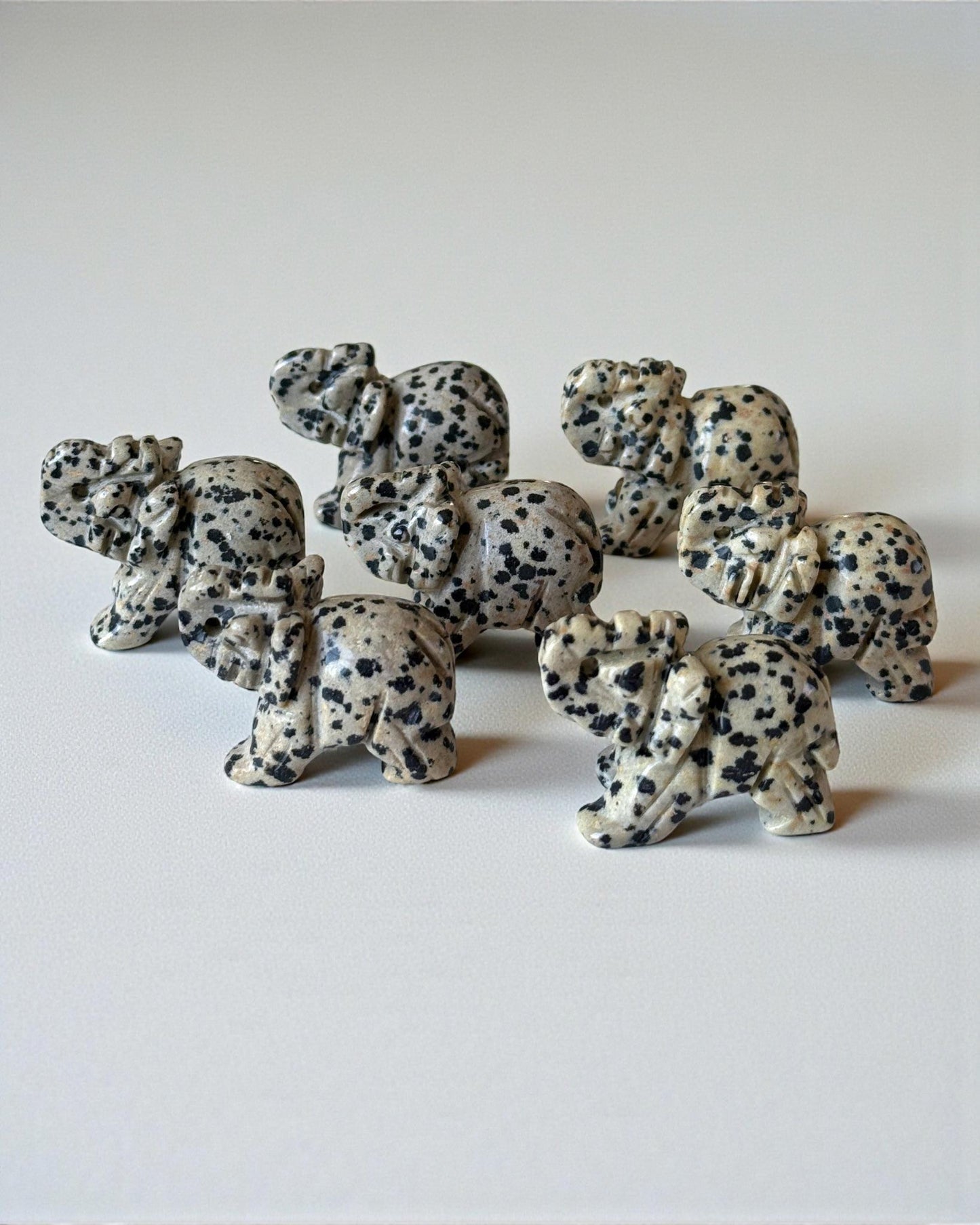 Dalmatian Jasper Elephant Carving
