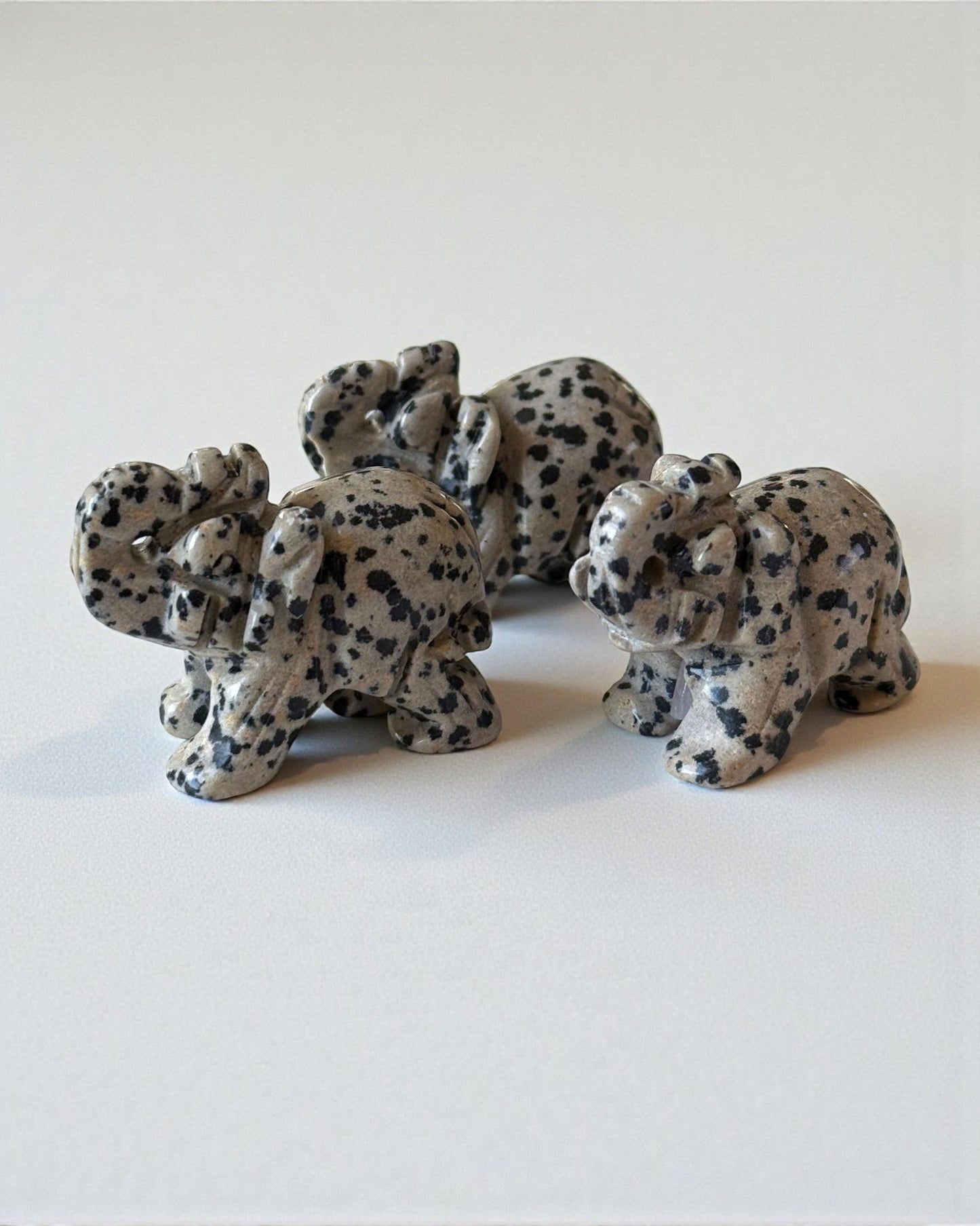 Dalmatian Jasper Elephant Carving
