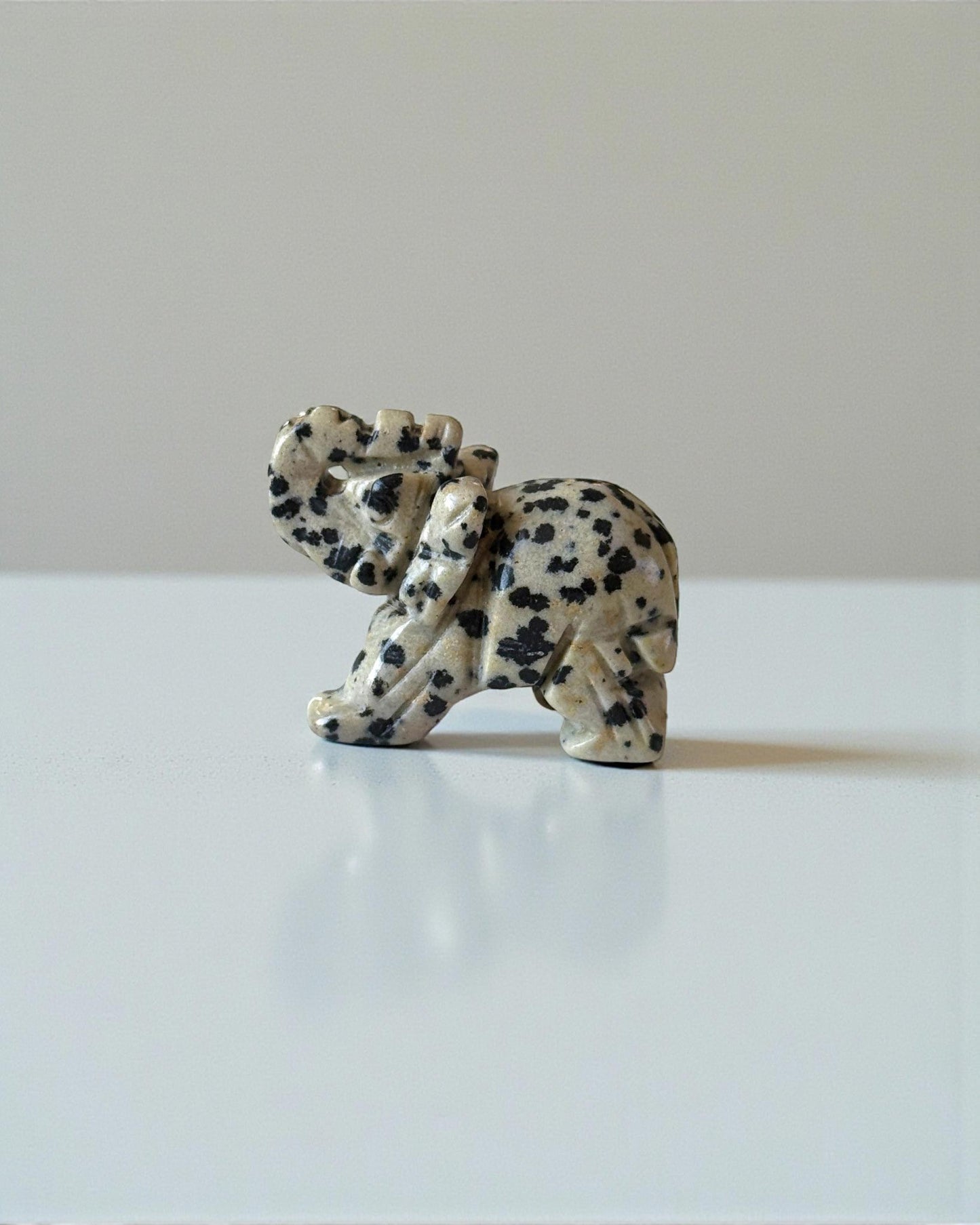 Dalmatian Jasper Elephant Carving