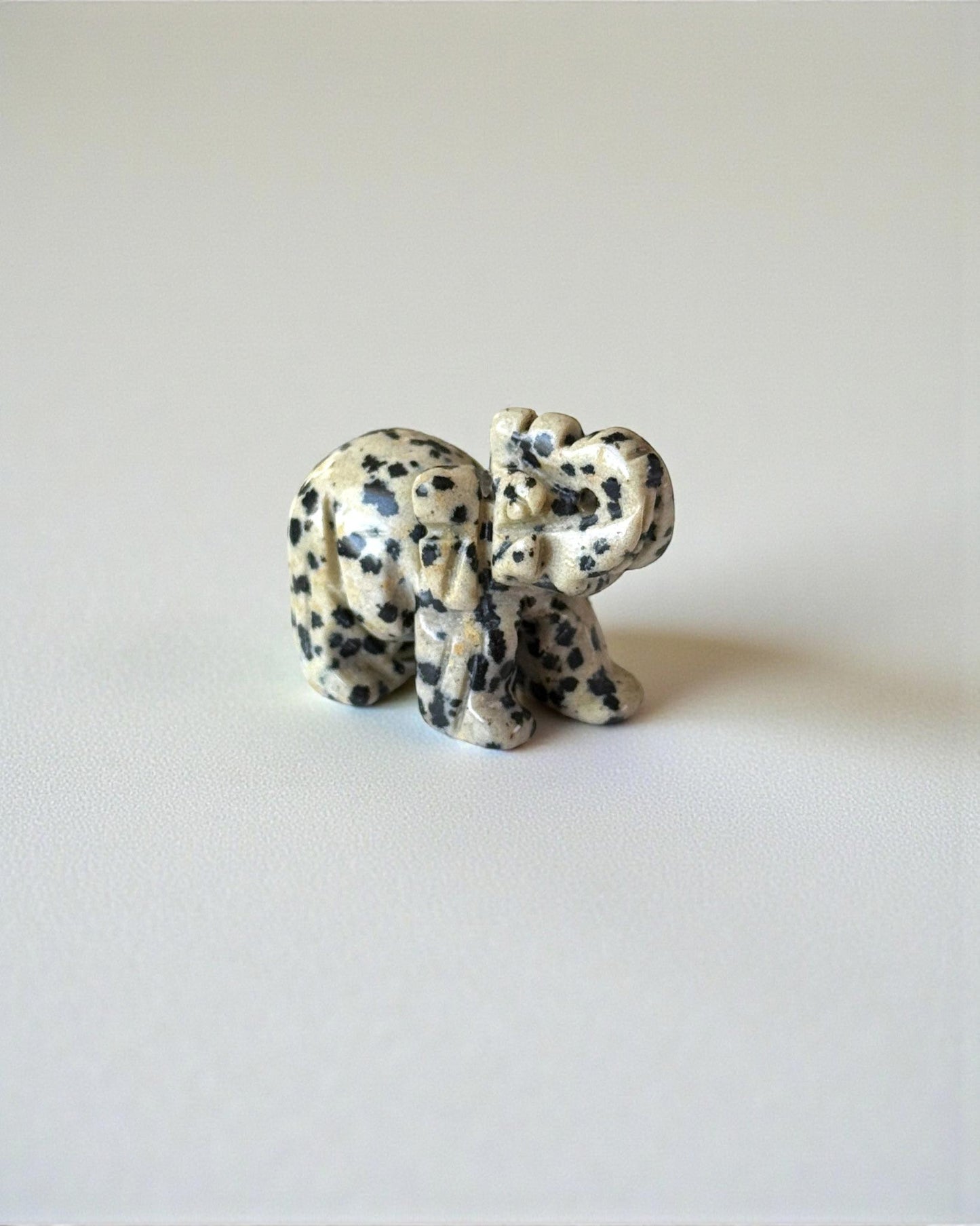 Dalmatian Jasper Elephant Carving