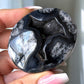 Druzy Black Flower Agate Palm Stone