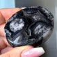 Druzy Black Flower Agate Palm Stone