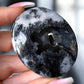 Druzy Black Flower Agate Palm Stone