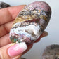 Druzy Pink Sea Jasper Palm Stone
