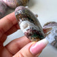 Druzy Pink Sea Jasper Palm Stone
