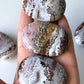 Druzy Pink Sea Jasper Palm Stone