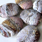 Druzy Pink Sea Jasper Palm Stone