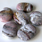 Druzy Pink Sea Jasper Palm Stone