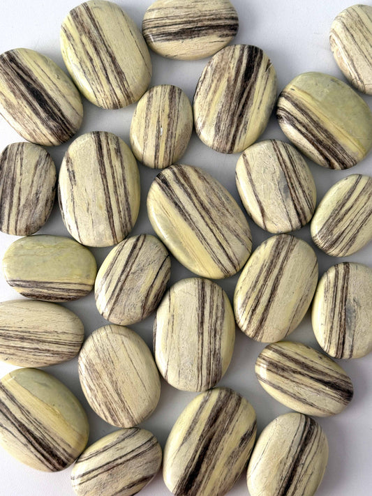 Earthy Serpentine Palm Stone