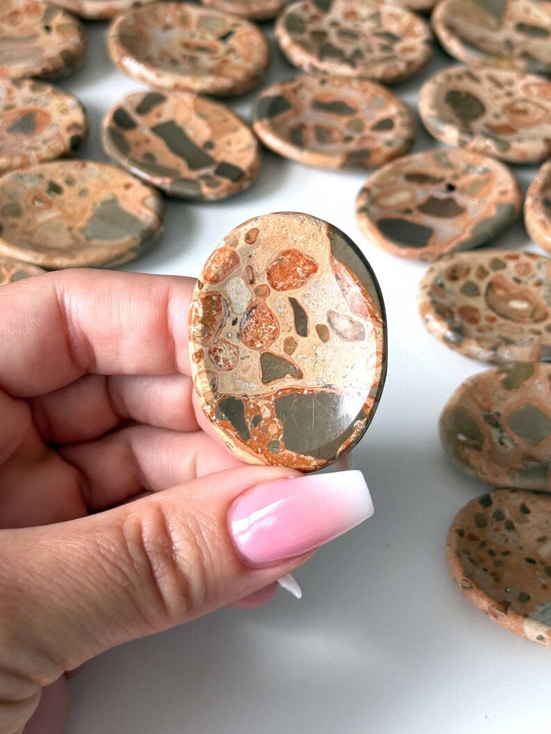 Leopardskin Jasper Worry Stone