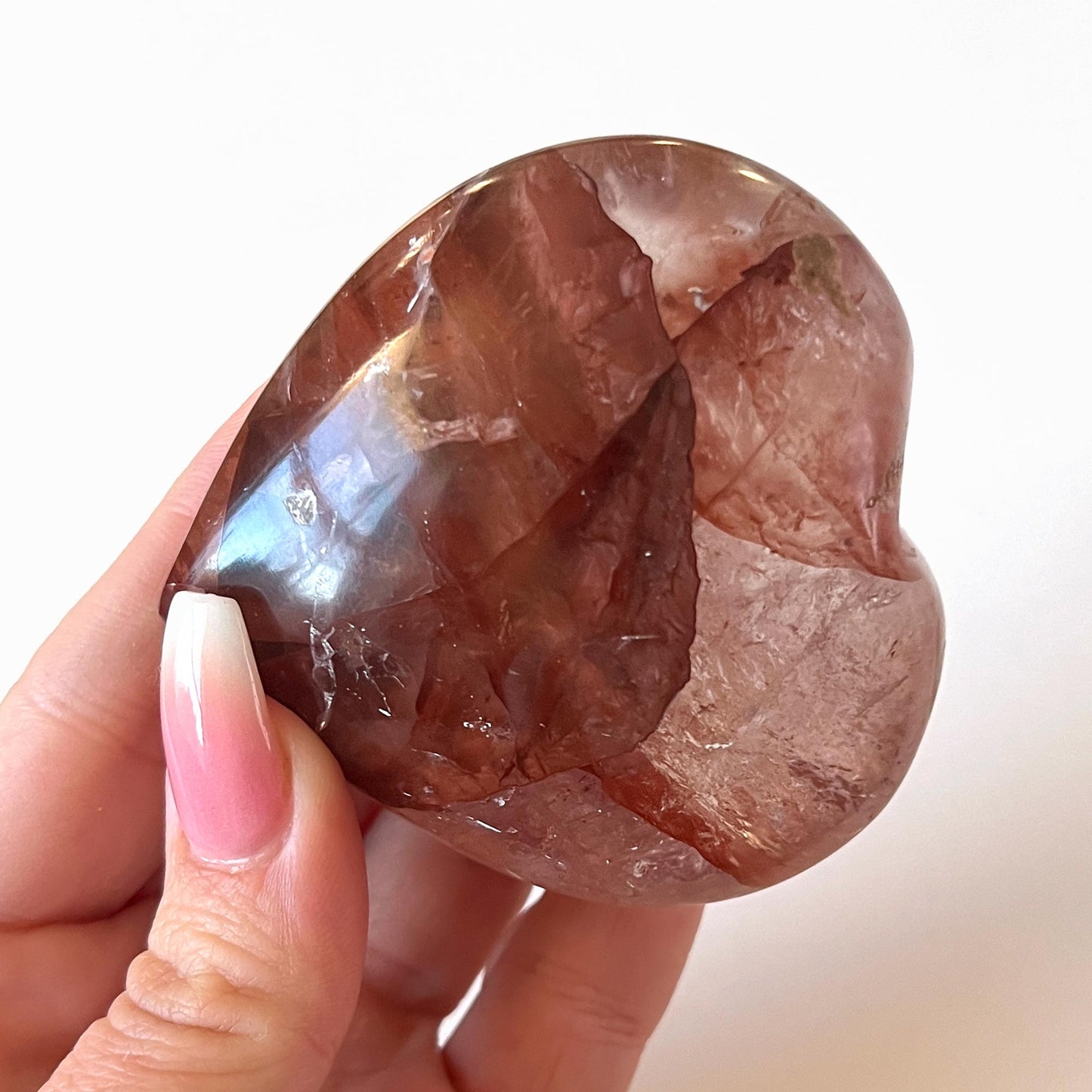 Fire Quartz Puffy Heart