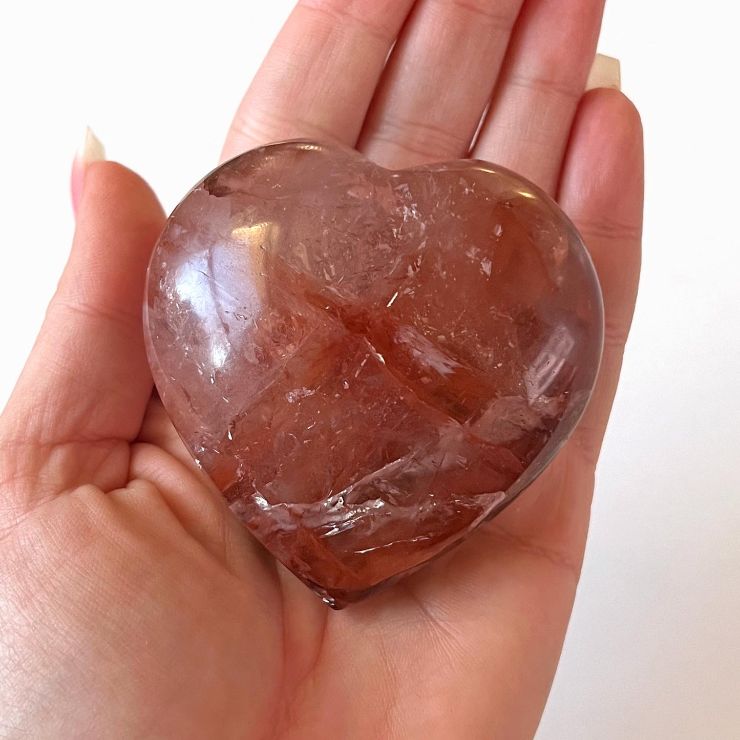 Fire Quartz Puffy Heart