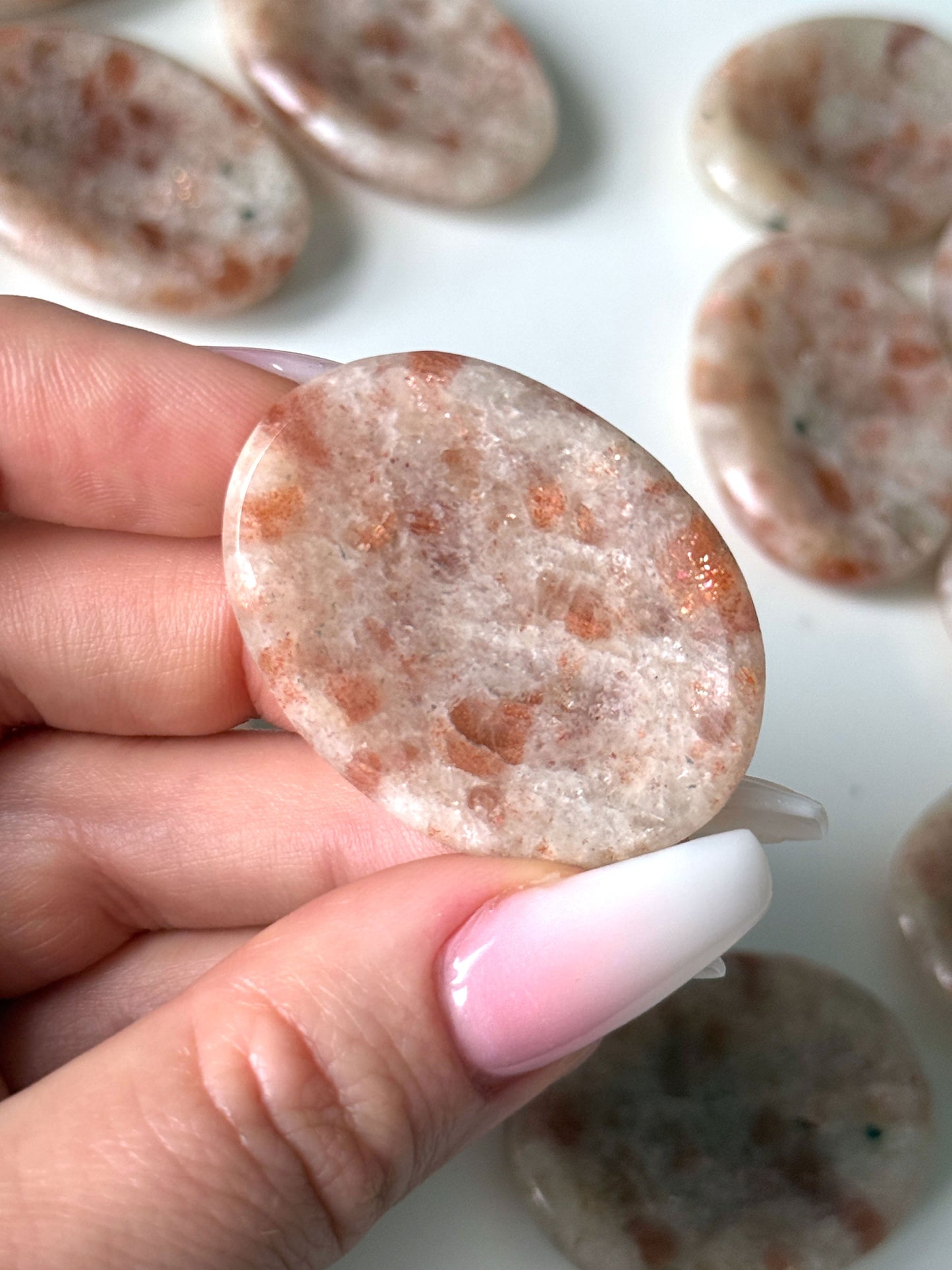 Flashy Sunstone Worry Stone