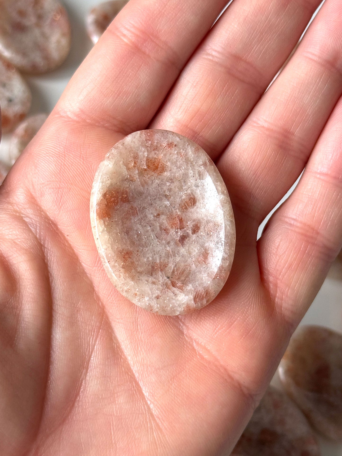 Flashy Sunstone Worry Stone