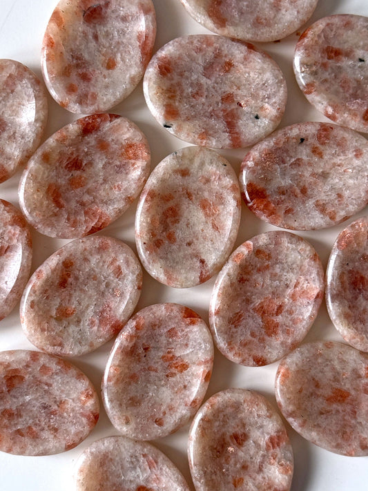 Flashy Sunstone Worry Stone