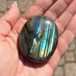 Flashy Labradorite Palm Stone